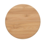 Scented candle with subtle fragrance, bamboo lid and logo black colour
