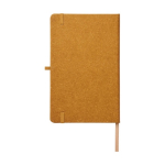 Lined notebook with soft-touch cover made of recycled PU, A5 brown colour second rear view
