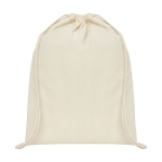 Cotton drawstring backpack, resistant to 5 kg, 140 g/m² natural colour