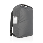 Recycled roll-top backpack with AWARE™ dark grey colour