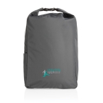 Recycled roll-top backpack with AWARE™ dark grey colour