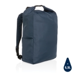 Recycled roll-top backpack with AWARE™ navy-blue colour