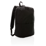 Logo-branded daily backpacks in polyester black colour