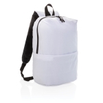 Logo-branded daily backpacks in polyester white colour