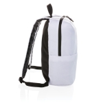 Logo-branded daily backpacks in polyester white colour