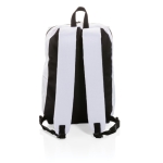 Logo-branded daily backpacks in polyester white colour