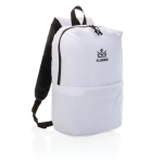 Logo-branded daily backpacks in polyester white colour