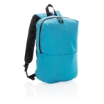 Logo-branded daily backpacks in polyester light blue colour