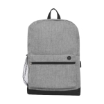 Backpack with USB port and padding for 15.6'' laptop grey colour