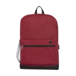 Backpack with USB port and padding for 15.6'' laptop dark red colour