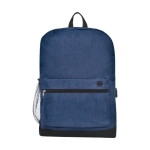 Backpack with USB port and padding for 15.6'' laptop navy-blue colour