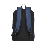 Backpack with USB port and padding for 15.6'' laptop navy-blue colour