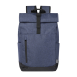 Grey and black padded backpack for 15.6'' laptop navy-blue colour
