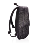 Recycled reflective laptop backpack, 15.6” black colour