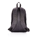 Recycled reflective laptop backpack, 15.6” black colour