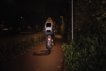 Recycled reflective laptop backpack, 15.6” black colour