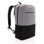 Durable fabric backpack with RFID and USB, 15.6” laptop, Smart black colour