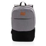 Durable fabric backpack with RFID and USB, 15.6” laptop, Smart black colour