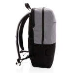 Durable fabric backpack with RFID and USB, 15.6” laptop, Smart black colour