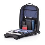 Work and gym backpack with RFID and anti-theft protection black colour