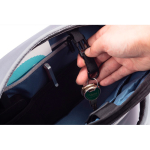 Anti-theft RPET sling bag with RFID pocket and USB port, AWARE™ grey colour view 17