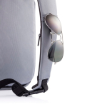 Anti-theft RPET sling bag with RFID pocket and USB port, AWARE™ grey colour sixth view