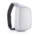 Anti-theft backpack with USB and RFID ports light grey colour