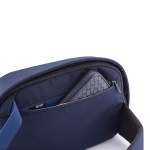 Anti-theft backpack with USB and RFID ports navy-blue colour