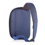 Anti-theft backpack with USB and RFID ports navy-blue colour