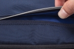 Anti-theft backpack with USB and RFID ports navy-blue colour