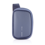 Anti-theft backpack with USB and RFID ports navy-blue colour