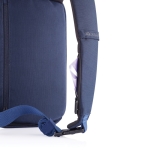 Anti-theft backpack with USB and RFID ports navy-blue colour