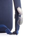 Anti-theft backpack with USB and RFID ports navy-blue colour