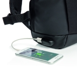 Secure backpacks with RFID and USB ports black colour