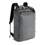 High-security backpack with cut-resistant fabric and RFID protection grey colour