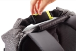 High-security backpack with cut-resistant fabric and RFID protection grey colour