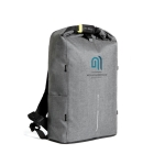Anti-theft roll-top backpack with RFID, Urban Light grey colour