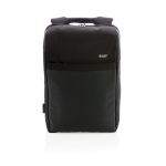 Anti-theft laptop backpack with USB and RFID, 15” black colour
