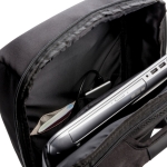 Anti-theft laptop backpack with USB and RFID, 15” black colour