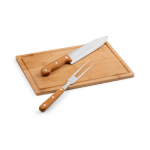 BBQ utensil set with bamboo board and 2 utensils