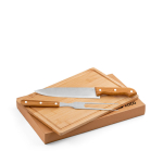 BBQ utensil set with bamboo board and 2 utensils main view