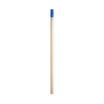 Natural wood pencil with top and eraser, HB hardness light blue colour