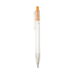 Eco pen made from recycled plastic with black ink, RPET orange colour