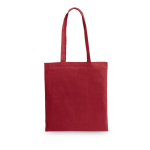 Branded coloured cotton bag for events, 140 g/m² burgundy colour