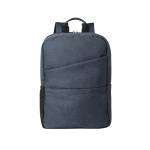 Recycled laptop backpack with padded pockets, 15.6'' blue colour first view