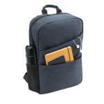 Recycled laptop backpack with padded pockets, 15.6'' blue colour third view