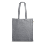 Recycled cotton bag, 140 g/m2, Reciclo Colors dark grey colour first view