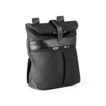 Black microfiber daypack, foldable into two sizes, Versatile black colour first view