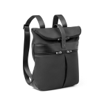 Black microfiber daypack, foldable into two sizes, Versatile black colour second view