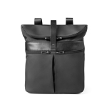 Black microfiber daypack, foldable into two sizes, Versatile black colour third view